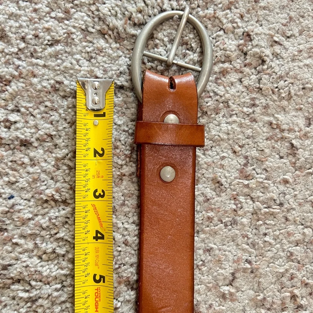 Mexico made brown‎ leather detachable belts sz 32 western work everyday unisex